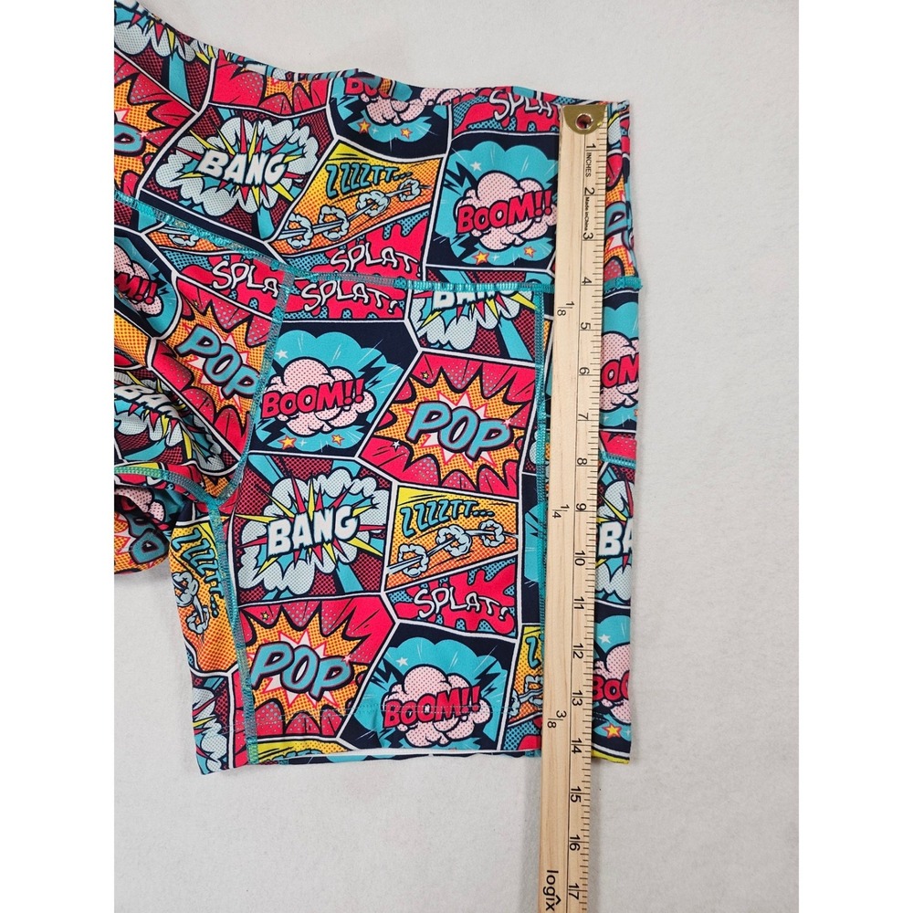 Constantly Varied Gear CVG Comic Pop Art Athletic Shorts Womens Medium 5in - Picture 6 of 10